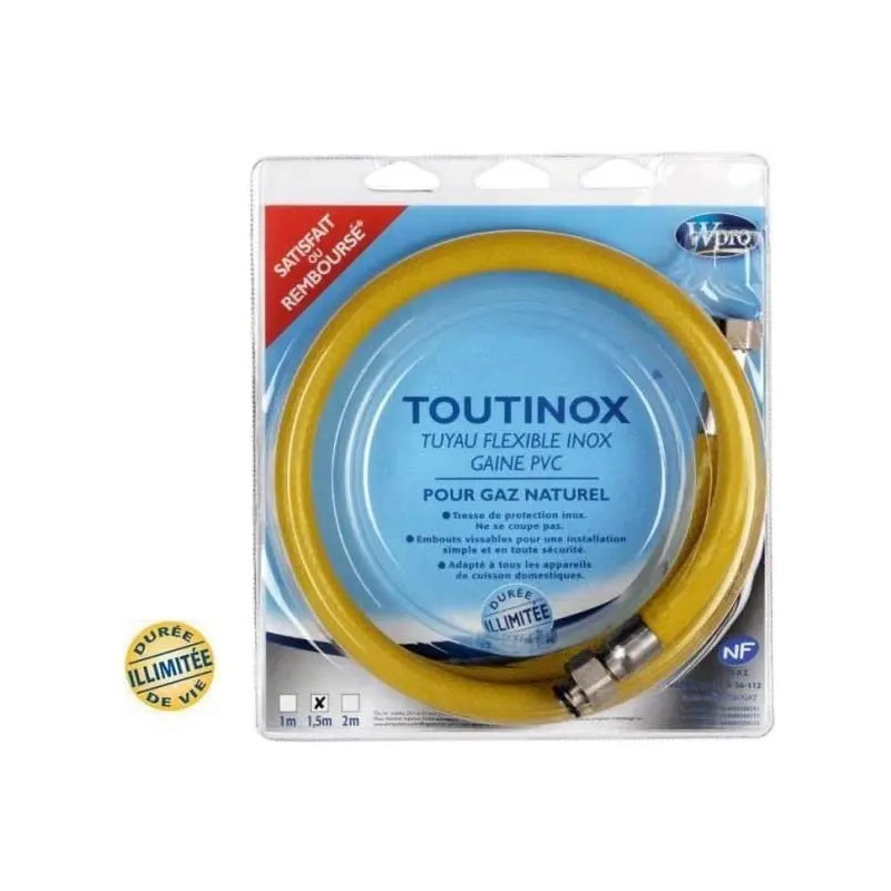 FLEXIBLE GAZ ILLIMITE TOUTINOX