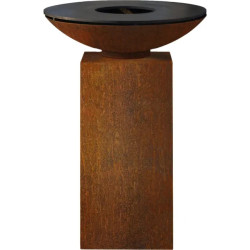 PLANCHA WOOD COUPE DE FEU C 80 SOCLE ACIER CORTEN