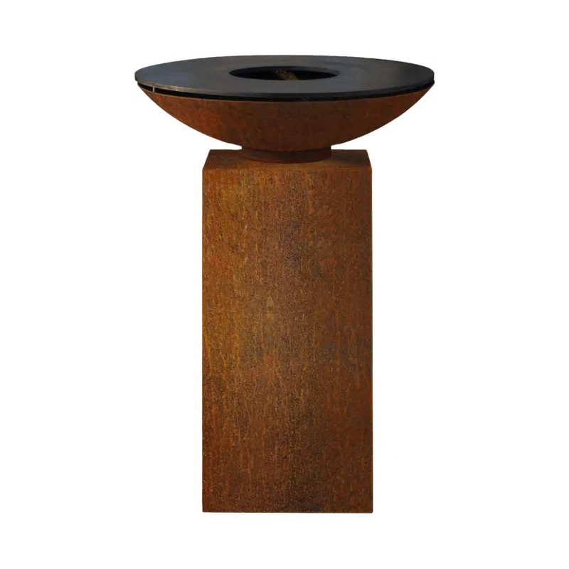 PLANCHA WOOD COUPE DE FEU C 80 SOCLE ACIER CORTEN