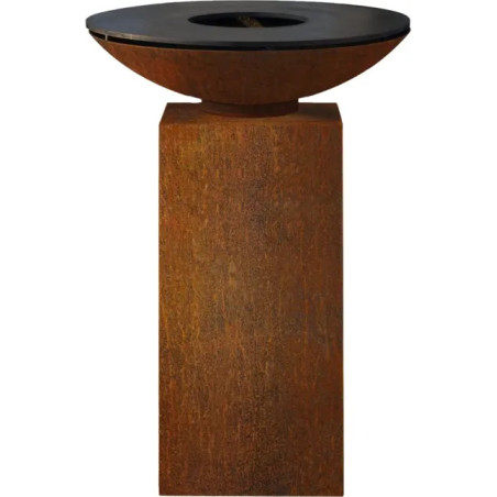 PLANCHA WOOD COUPE DE FEU C 80 SOCLE ACIER CORTEN