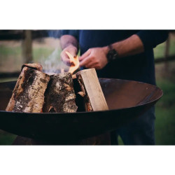 PLANCHA WOOD COUPE DE FEU C 80 SOCLE ACIER CORTEN