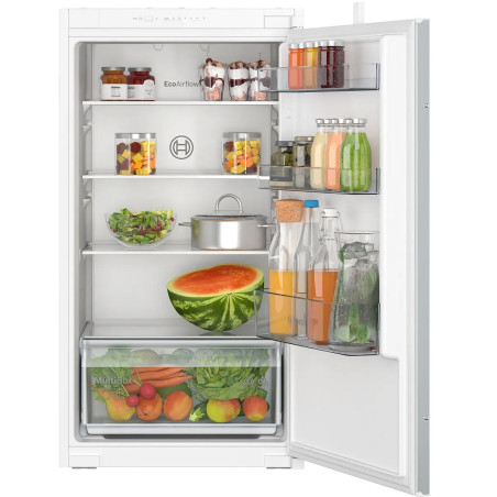 RÉFRIGÉRATEUR INTÉGRABLE 1 PORTE TOUT UTILE 165L CLASSE E NICHE 102?5CM GLISSIÈRES