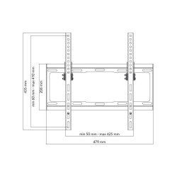 Occasion-ONE FOR ALL WM2421 - Support mural avec réglage d'inclinaison de 15Â° pour TV de 32 a 55 (81 a 140cm) - Noir