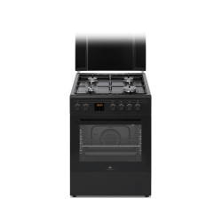 Occasion-Cuisiniere gaz CONTINENTAL EDISON CECG60FCB1 - 4 feux - L59,8 x P61 xH83cm- Noir
