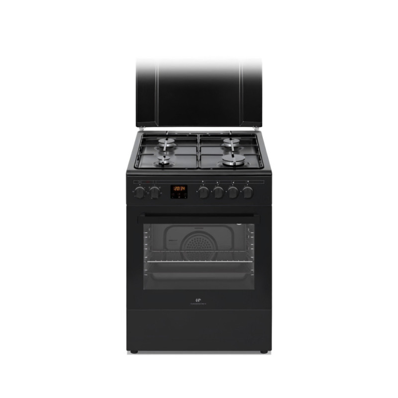 Occasion-Cuisiniere gaz CONTINENTAL EDISON CECG60FCB1 - 4 feux - L59,8 x P61 xH83cm- Noir