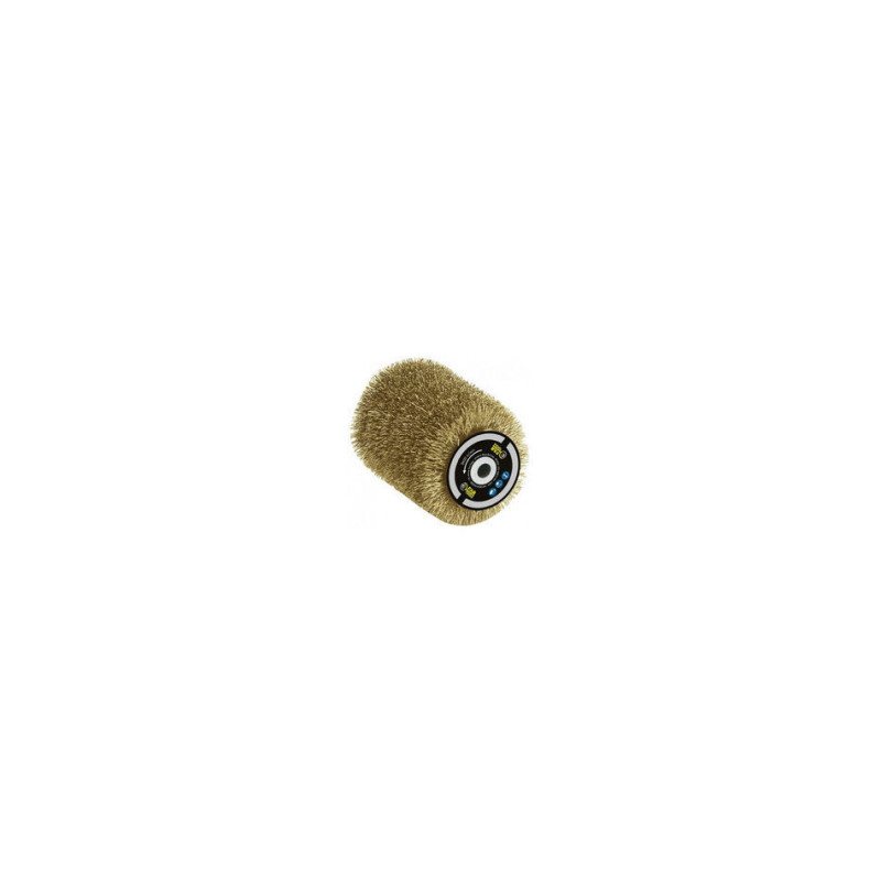 Occasion - Brosse fil laitonné 0,3mm Ã80mm - FARTOOLS - pour décaper/dégriser le bois, le métal ou la pierre