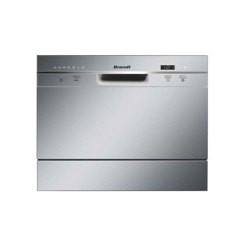 Occasion - Lave-vaisselle compact pose libre BRANDT DFC6519S - 6 couverts - L55cm - 49dB - Inox