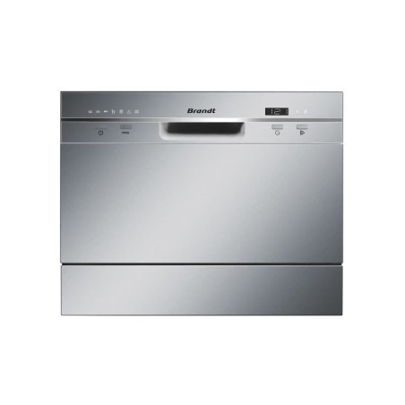 Occasion - Lave-vaisselle compact pose libre BRANDT DFC6519S - 6 couverts - L55cm - 49dB - Inox