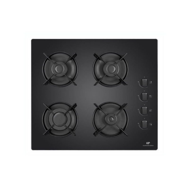 Occasion - Table 4 foyers CONTINENTAL EDISON - Gaz - Verre noir
