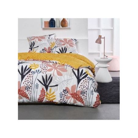 Occasion - Parure de lit - TODAY Sunshine - 240x220 cm - 2 personnes - coton imprimé floral