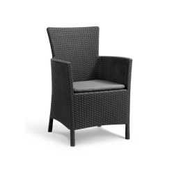 Occasion - Chaise de salle a manger de jardin Iowa - Keter - Gris - Fauteuil en résine de synthese - Design - Adulte