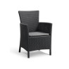 Occasion - Chaise de salle a manger de jardin Iowa - Keter - Gris - Fauteuil en résine de synthese - Design - Adulte