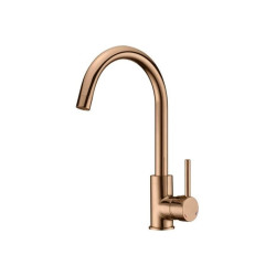 Occasion- ROUSSEAU Robinet mitigeur de cuisine KÃ¸ben - Sans douchette - Or rose