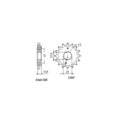Occasion -Pignon Honda - 525 - 16 Dents - Similaire JTF296