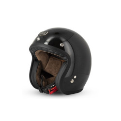 Occasion -Casque Jet Cafe Racer S250 Noir Pailleté Brillant - Taille XL
