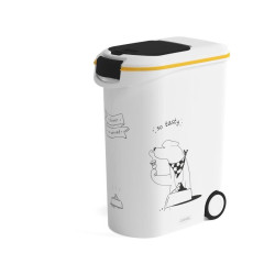 Occasion -CURVER Conteneur a croquettes 54 L / 20 kg - Dinner pets - Blanc - 49,3 x 27,8 x 60,5 cm - Pour chien