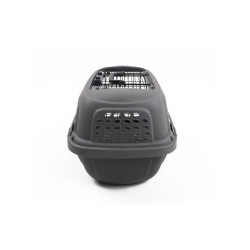 Occasion -Caisse de transport pour chat M.PETS ECO GIRO - Cage en plastique - Taille S - Gris