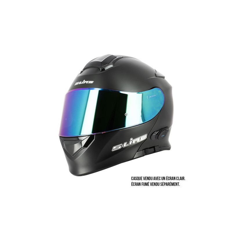 Occasion - Casque modulable INTERCOM S550 Double Ecran + Pinlock - Noir mat - Taille XL - Bluetooth intégré