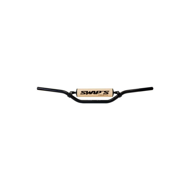 Occasion -Guidon CROSS Alu - CR HIGH Ã22.2mm - Noir Mat / Mousse BLANCHE LASER