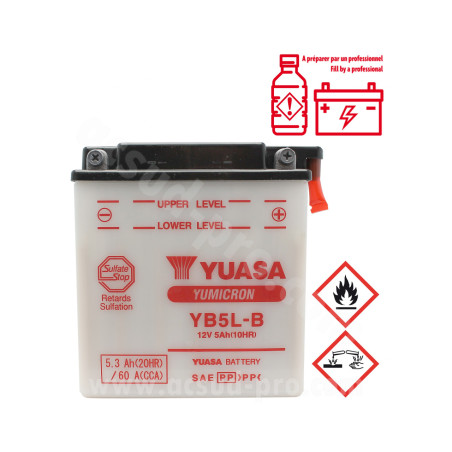 Occasion - Très bon état BATTERIE YUASA YB5L-B 12V-5.3 Ah