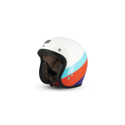 Occasion - Très bon état Casque Jet Cafe Racer S250 Blanc / Bleu ciel / Rouge Brillant - Taille S