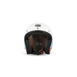 Occasion - Très bon état Casque Jet Cafe Racer S250 Blanc / Bleu ciel / Rouge Brillant - Taille S