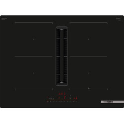 TABLE DE CUISSON ASPIRANTE LARGEUR 70CM 7400W 4 FOYERS 2 ZONES COMBIZONE CLASSE B NOIR