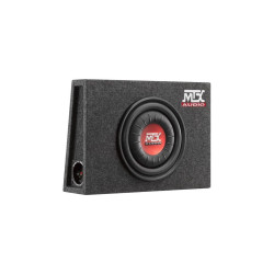 Occasion - Très bon état MTX RTF10AS Caisson de grave voiture extra plat clos 25cm 300W RMS 4O membrane polypropylene