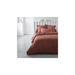 Occasion - Très bon état Housse de couette TODAY Essential - 220 x 240 cm - 2 personnes - 100% Coton uni - Terracotta