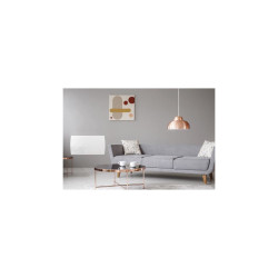 Occasion - Très bon état Radiateur Ã©lectrique fixe a inertie seche cÃ©ramique 1500W OCEANIC Rubis - FaÃ§ade verre - Blanc - NF