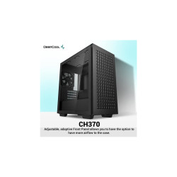Occasion - Très bon état Boitier PC sans alimentation - DEEPCOOL CH370 (Noir) - Mini tour - Format Micro-ATX