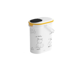Occasion - Très bon état CURVER Conteneur de nourriture Le Diner est servi - 4 kg - 10 L - Blanc et noir - Pour chat