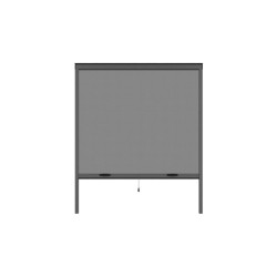 Occasion - Très bon état Moustiquaire de fenetre L160 x H170 cm en aluminium gris anthracite - Recoupable en largeur et hauteur