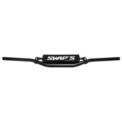 Guidon CROSS Alu - CR LOW Ø28.6mm avec Renfort - Noir Mat