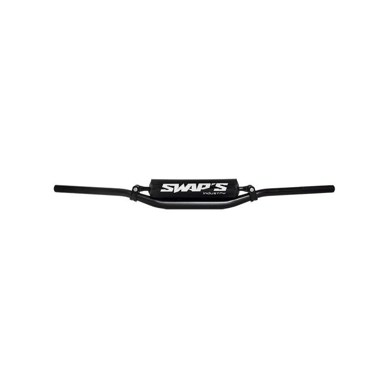 Guidon CROSS Alu - CR LOW Ø28.6mm avec Renfort - Noir Mat