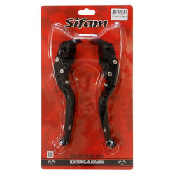 Kit Leviers de Frein et d'Embrayage Anodisés Noir pour APRILIA et MOTO GUZZI