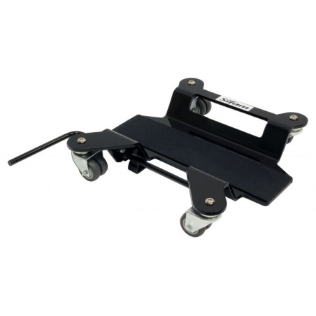 Support Moto Béquille Centrale Antidérapant Caoutchouc + Frein 55cm x 42cm - Poids jusqu'à 500kg