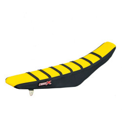 HOUSSE DE SELLE SUZUKI RMZ 250-450 - TOP YELLOW- SIDE BLACK-STRIPES BLACK