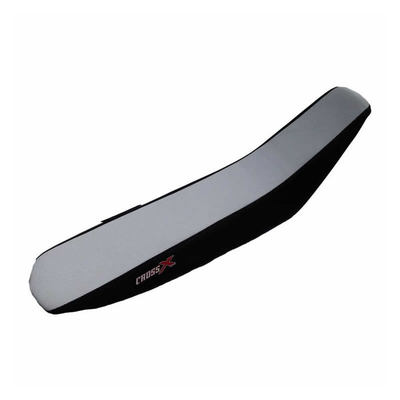 HOUSSE DE SELLE KTM SXF 250-450 16-18  SX 125-150 16-18 SX 250 17-18 EXC 17-19 TOP WHITE- SIDE BLACK (M518-2WB)