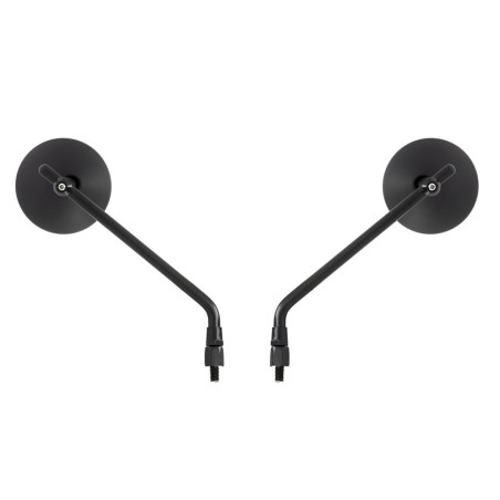 Paire de rétroviseurs ronds universels - M8 - noir