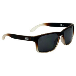 Lunettes De Soleil Marron Mat Nuancé Beige - Verres Fumés Gris Cat. 3 - CE 100% UV Pro