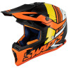 Casque Cross BLUR S818 - Noir/Rouge/Orange Brillant - Taille L