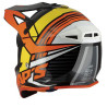 Casque Cross BLUR S818 - Noir/Rouge/Orange Brillant - Taille L