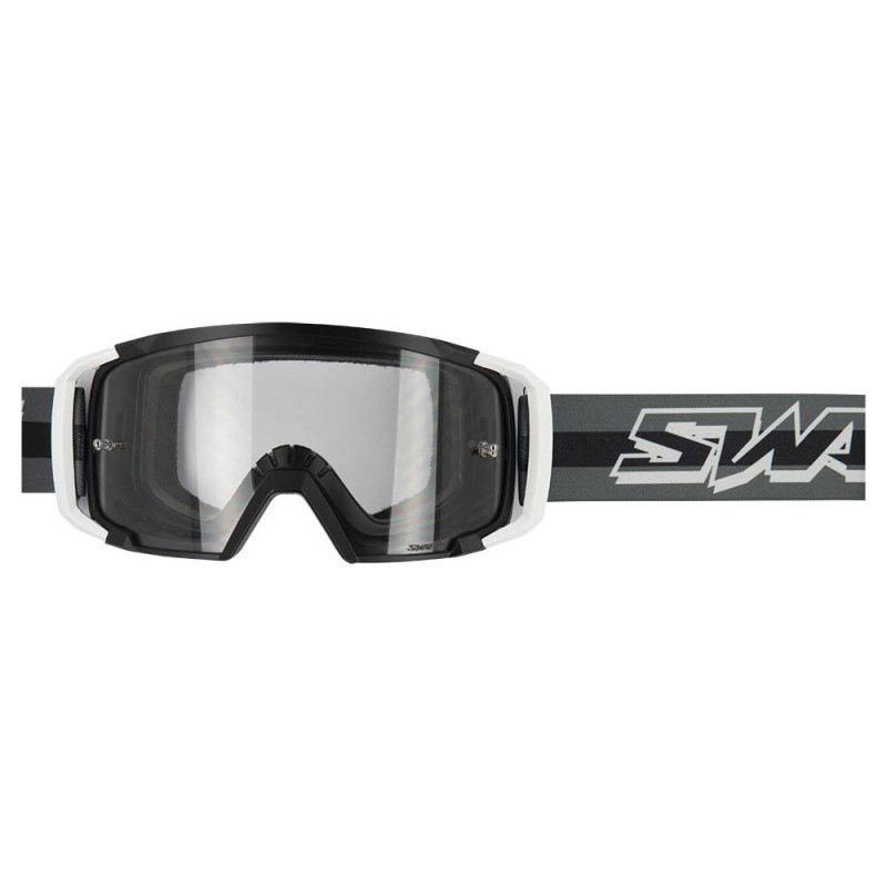 Masque Cross SWAPS SCRUB V2 - GRIS / NOIR ECRAN TRANSPARENT
