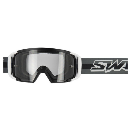 Masque Cross SWAPS SCRUB V2 - GRIS / NOIR ECRAN TRANSPARENT