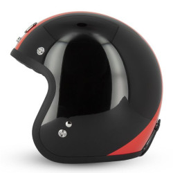 Casque Jet Cafe Racer S250 Noir / Rouge / Blanc Brillant - Taille S