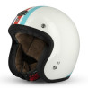 Casque Jet Cafe Racer S250 Blanc / Bleu / Rouge Brillant - Taille XL