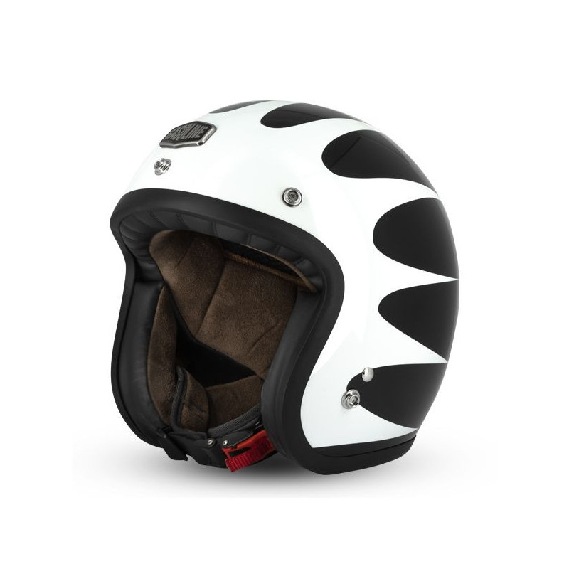Casque Jet Cafe Racer S250 Noir / Blanc  Brillant - Taille XL
