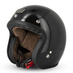 Casque Jet Cafe Racer S250 Noir Pailleté  Brillant - Taille S