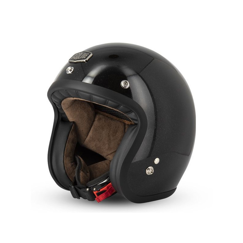 Casque Jet Cafe Racer S250 Noir Pailleté  Brillant - Taille S
